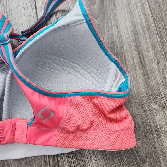 Moving Comfort Pink and Blue Sports Bra - Picture 6 of 7